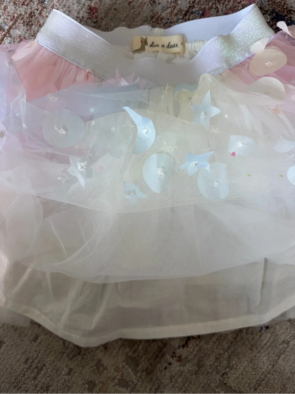 Doe a Deer Moon & Star embellished tutu, size 4T